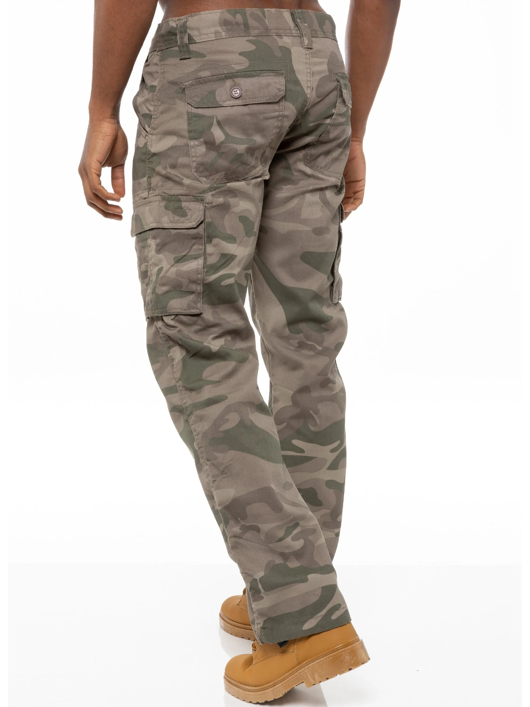Kruze | Mens Cargo Camo Trousers