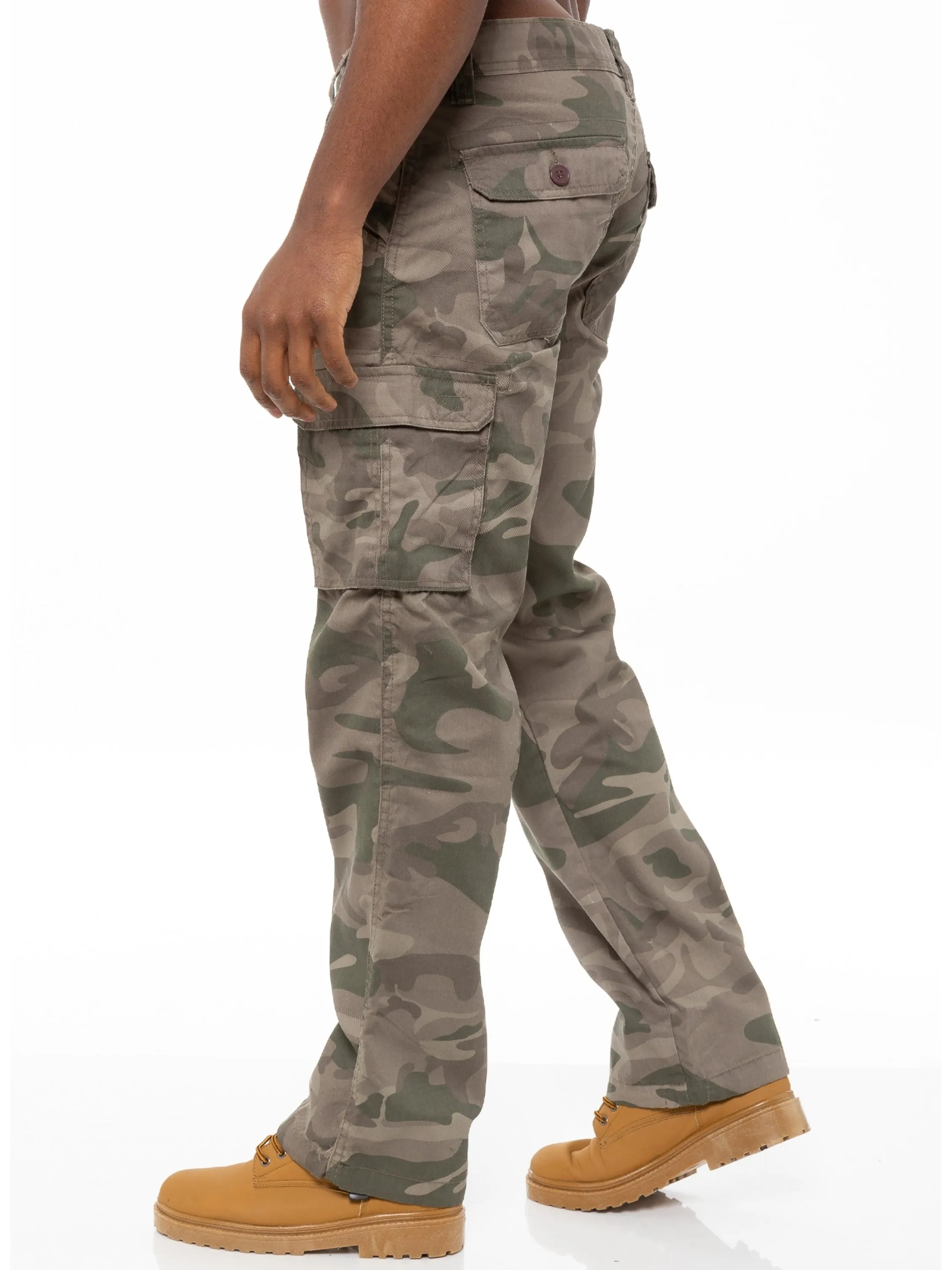 Kruze | Mens Cargo Camo Trousers