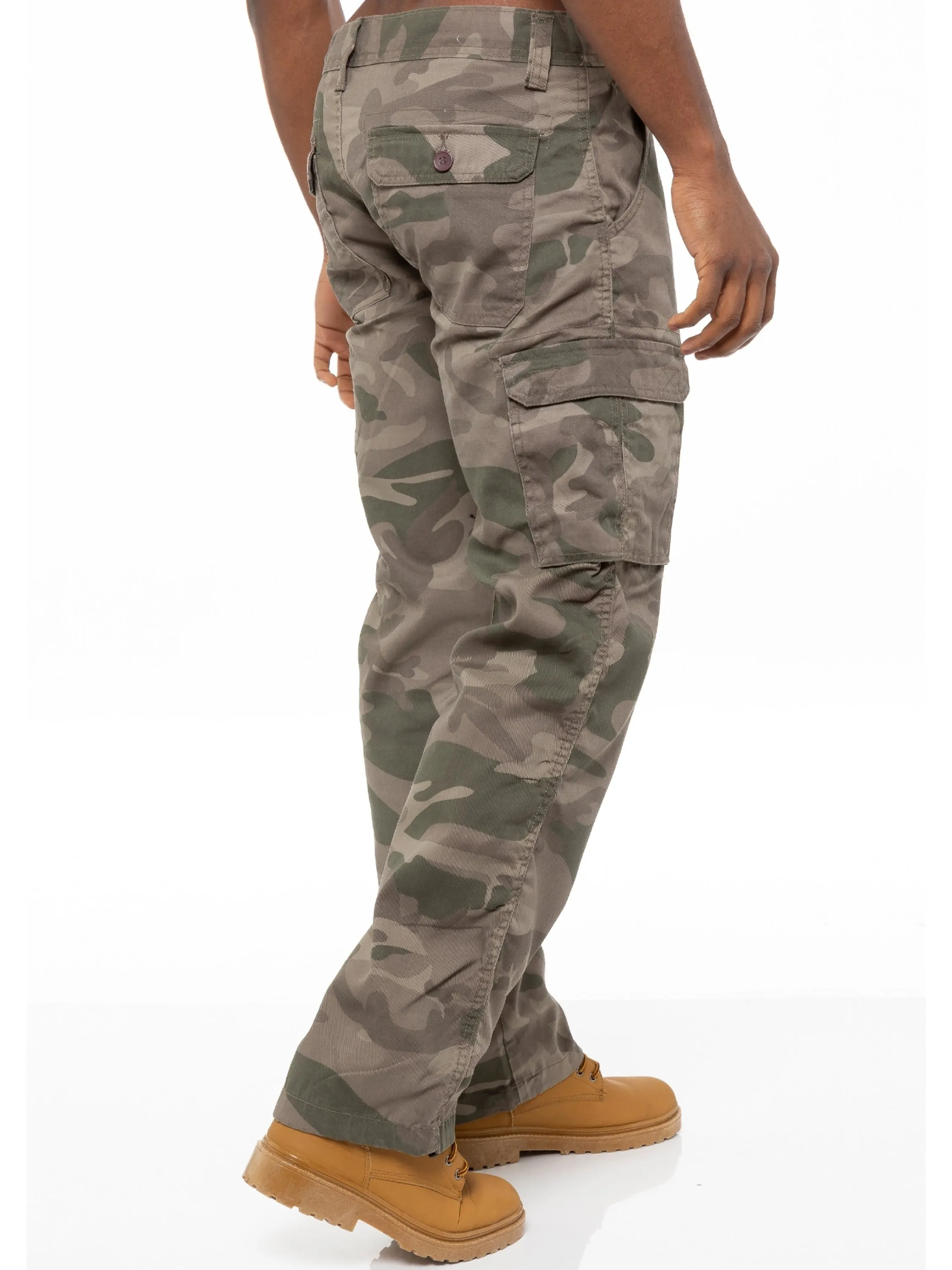 Kruze | Mens Cargo Camo Trousers