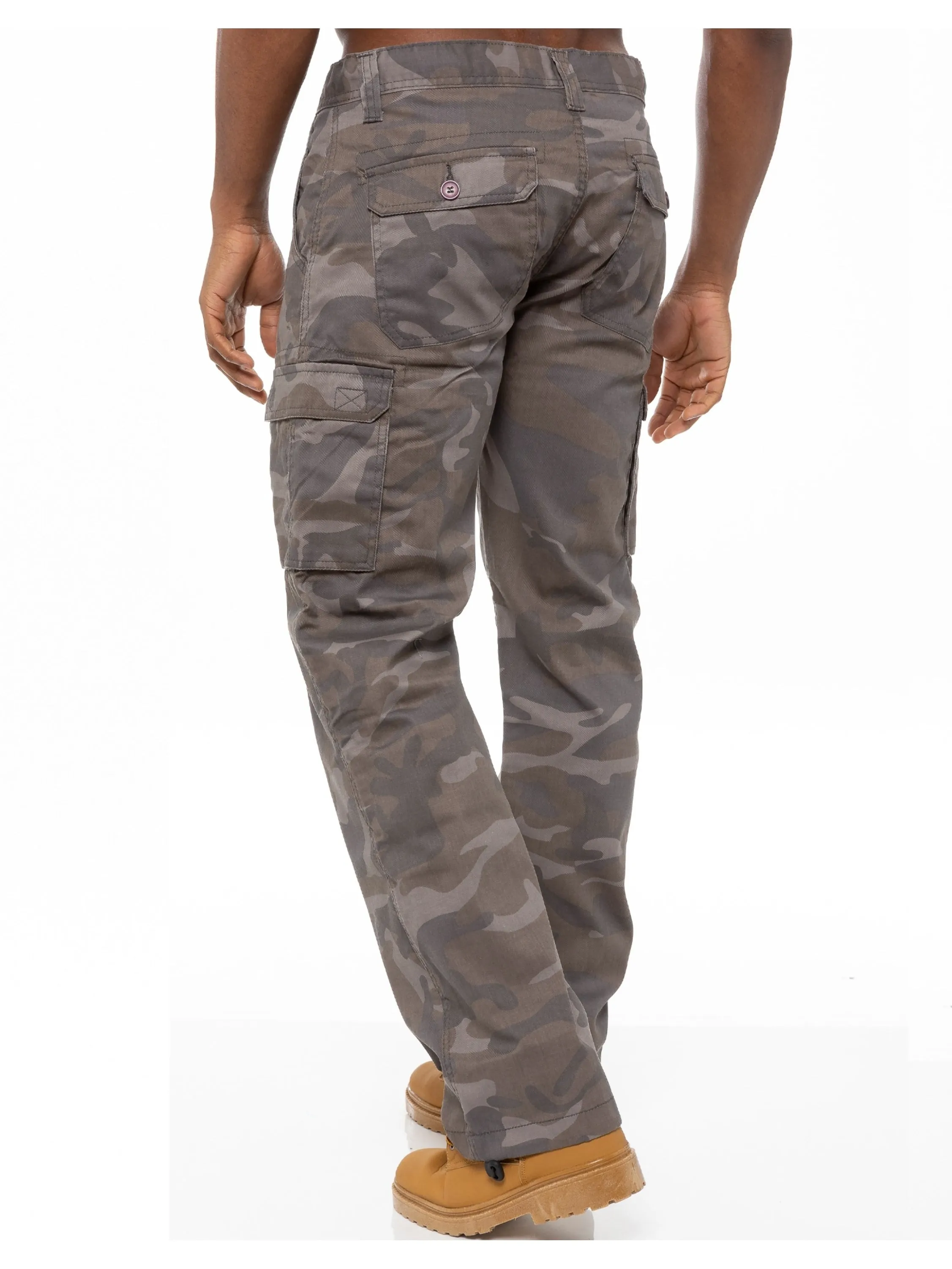 Kruze | Mens Cargo Camo Trousers