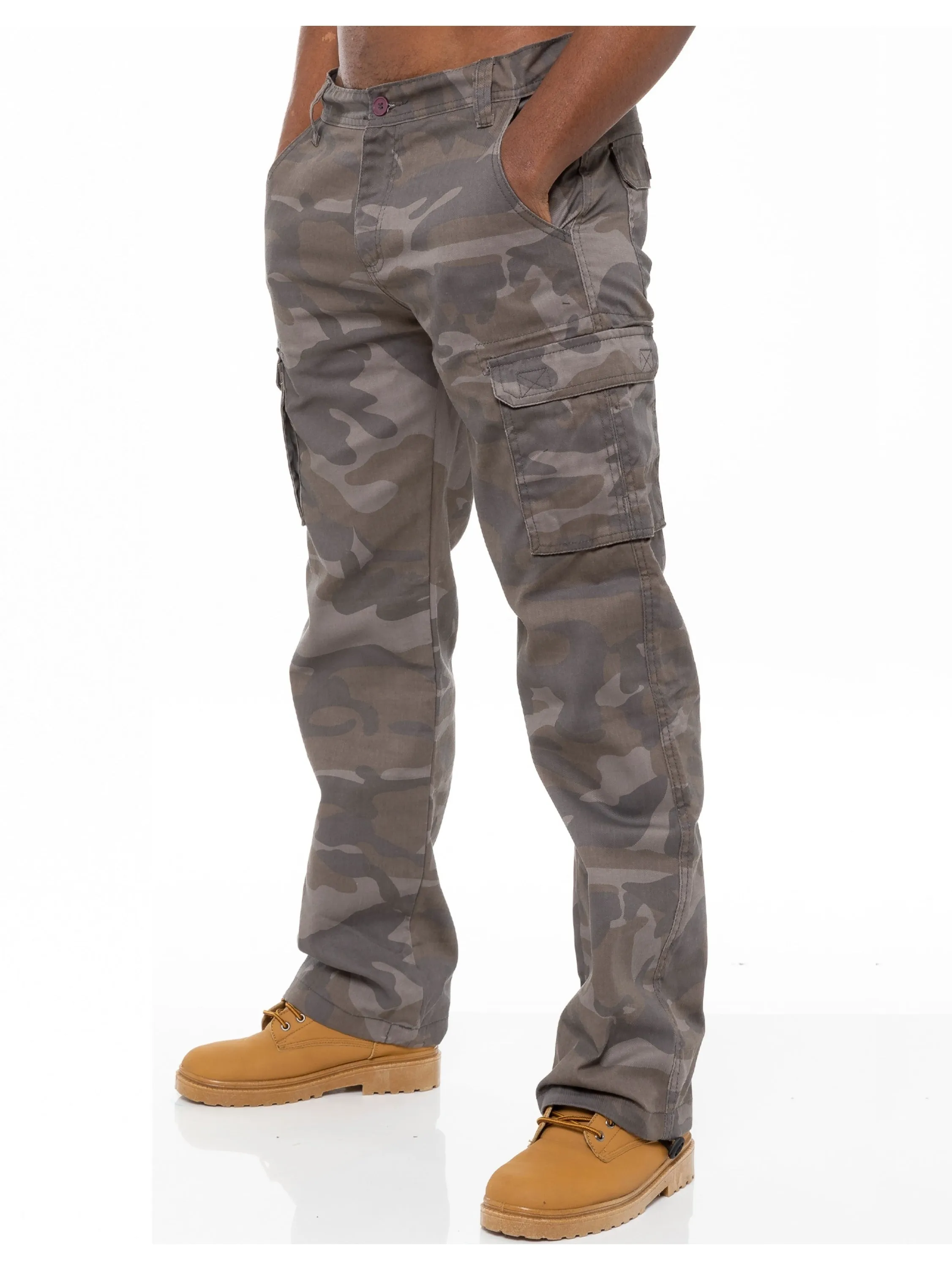 Kruze | Mens Cargo Camo Trousers