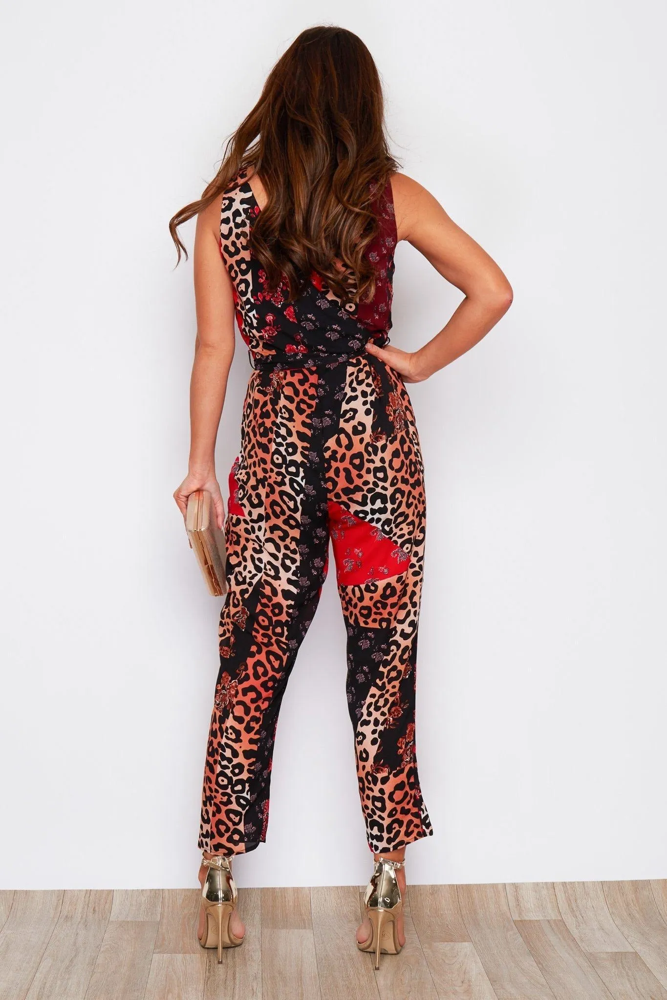 Leo cheetah multi print jumpsuit