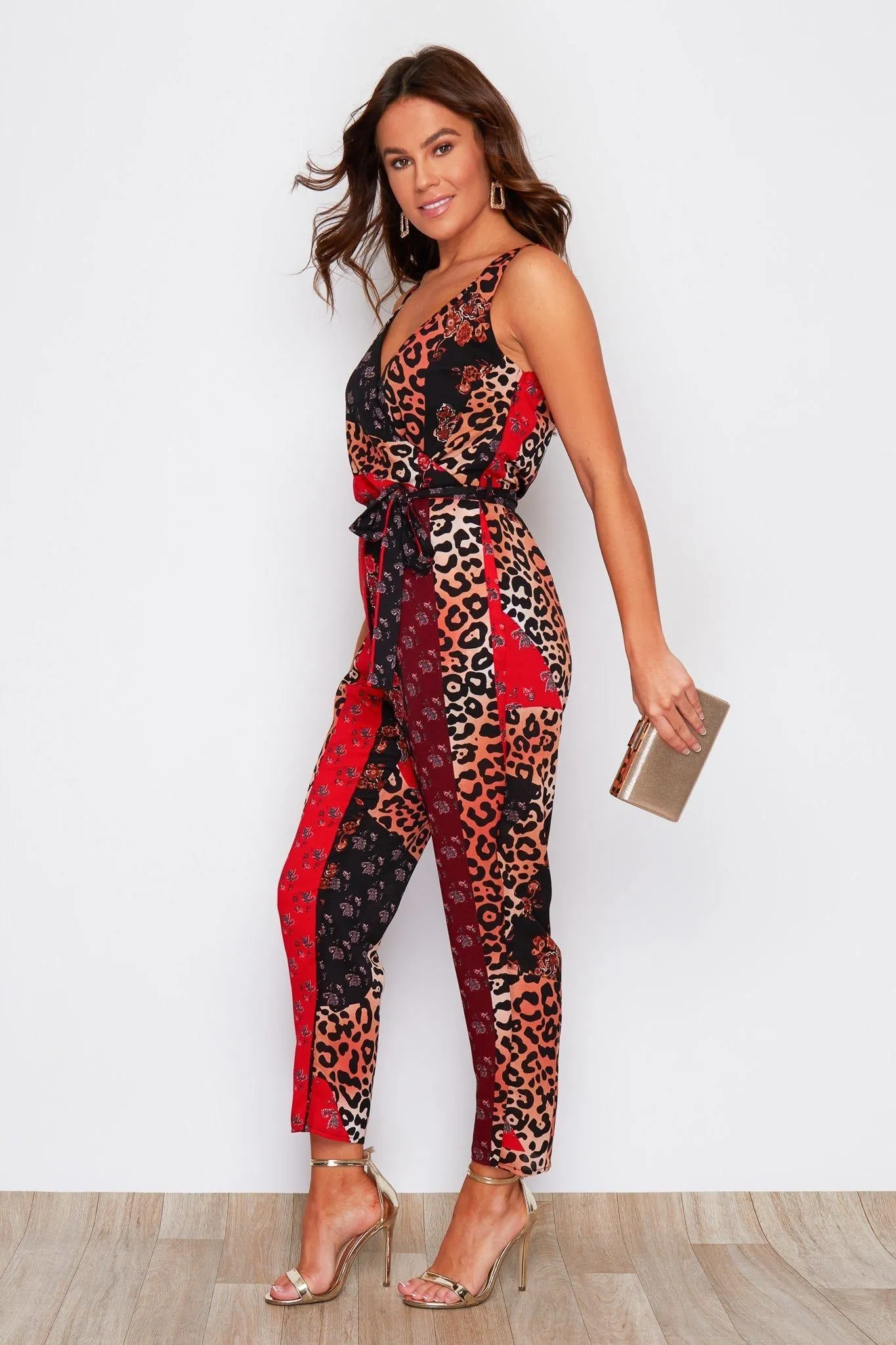 Leo cheetah multi print jumpsuit