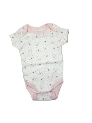 Light Pink   Purple Floral Short Sleeve Romper