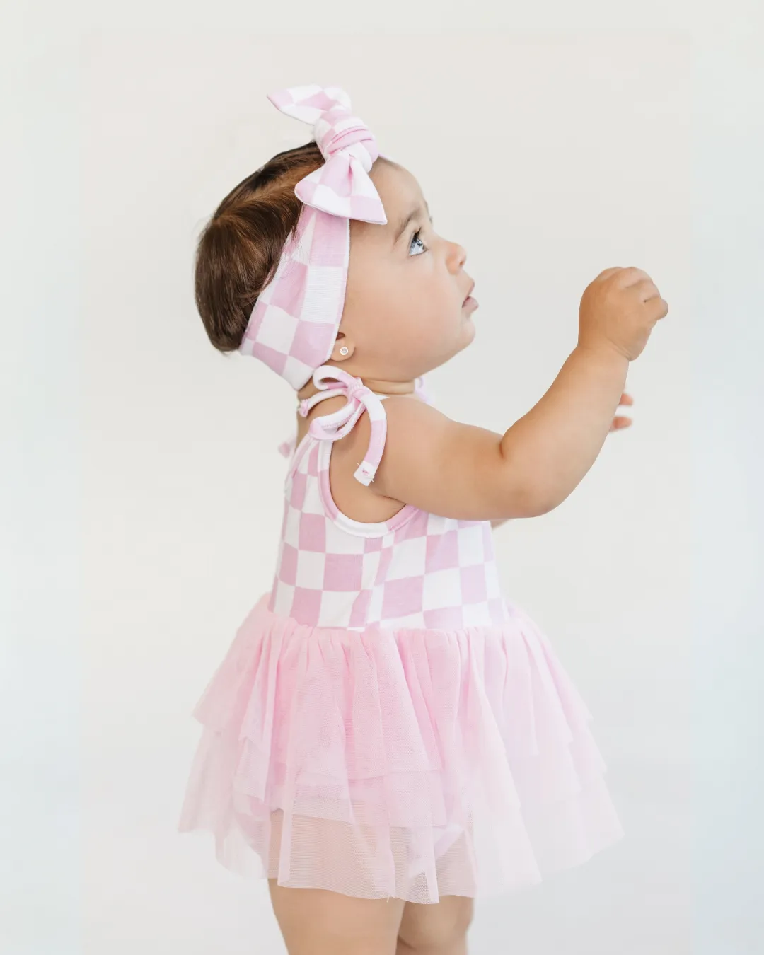 LPK Tutu Romper - Checkered Pink