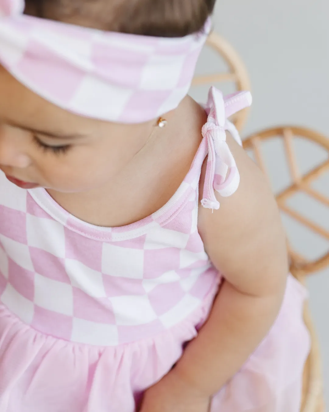 LPK Tutu Romper - Checkered Pink