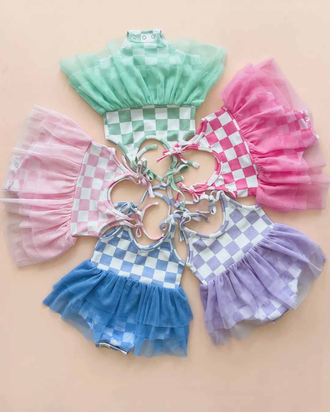 LPK Tutu Romper - Checkered Pink
