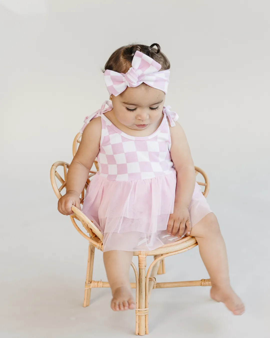 LPK Tutu Romper - Checkered Pink