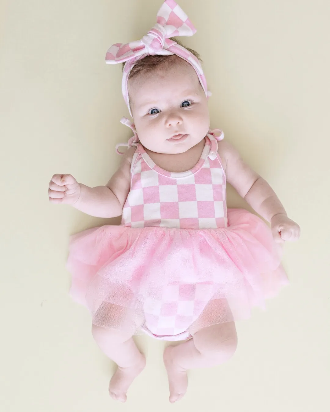LPK Tutu Romper - Checkered Pink