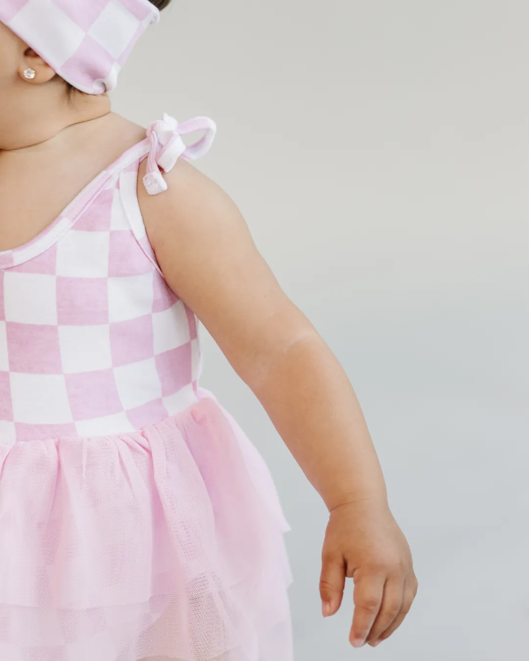 LPK Tutu Romper - Checkered Pink