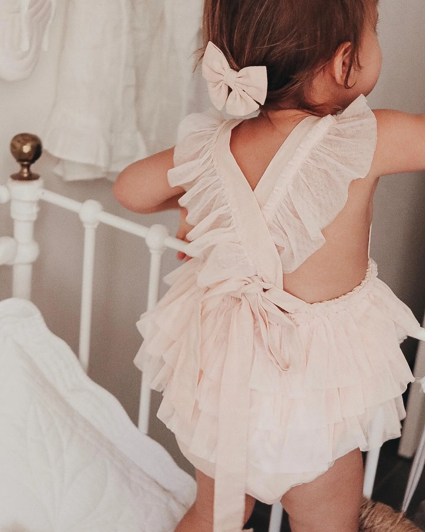 Luella Ruffle Bum Romper-Rose Pink