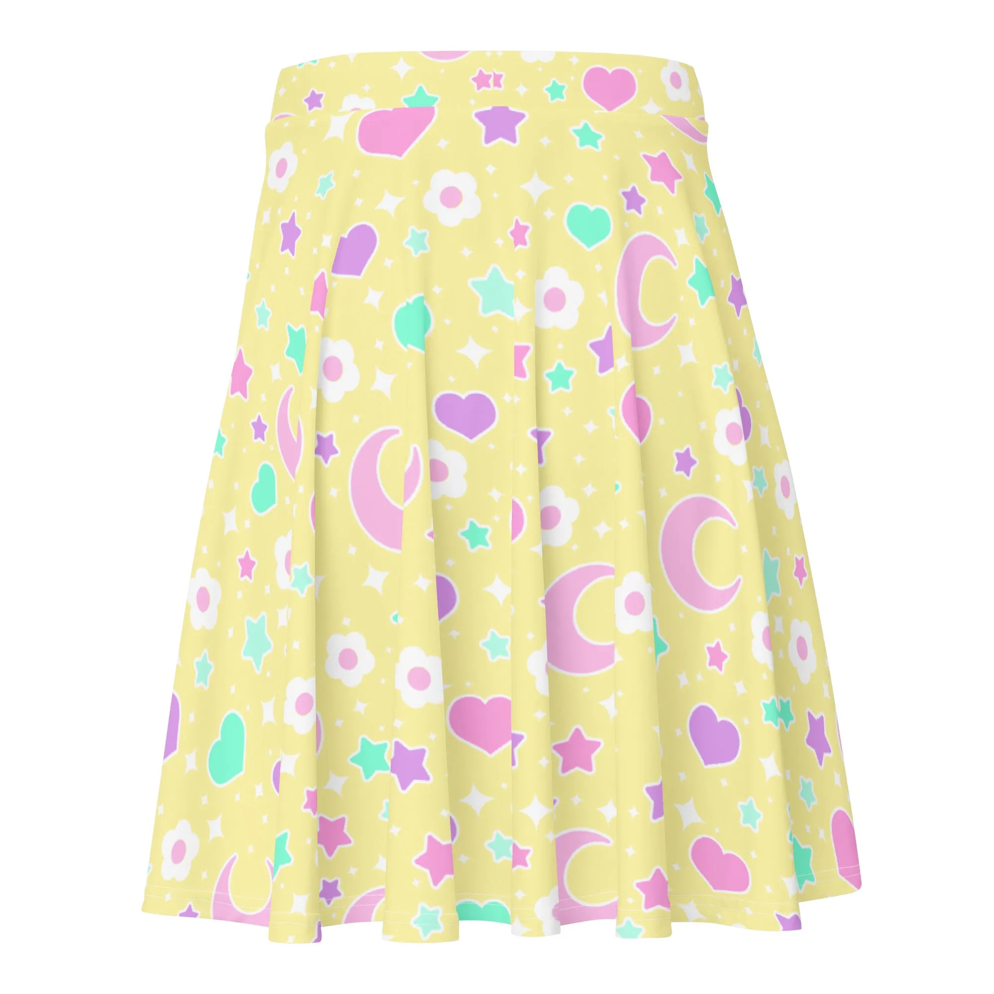 Magical Spring Yellow Skater Skirt