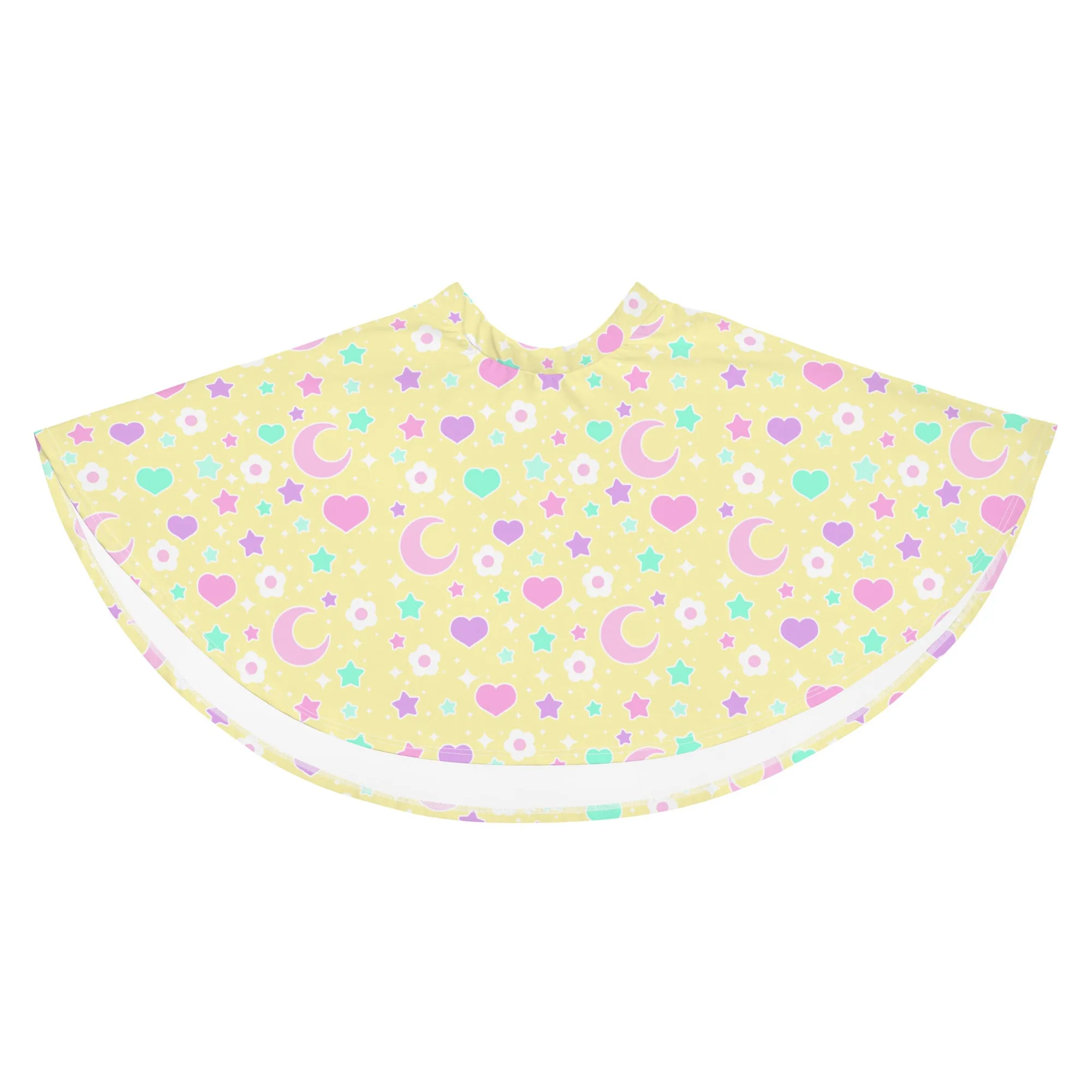 Magical Spring Yellow Skater Skirt
