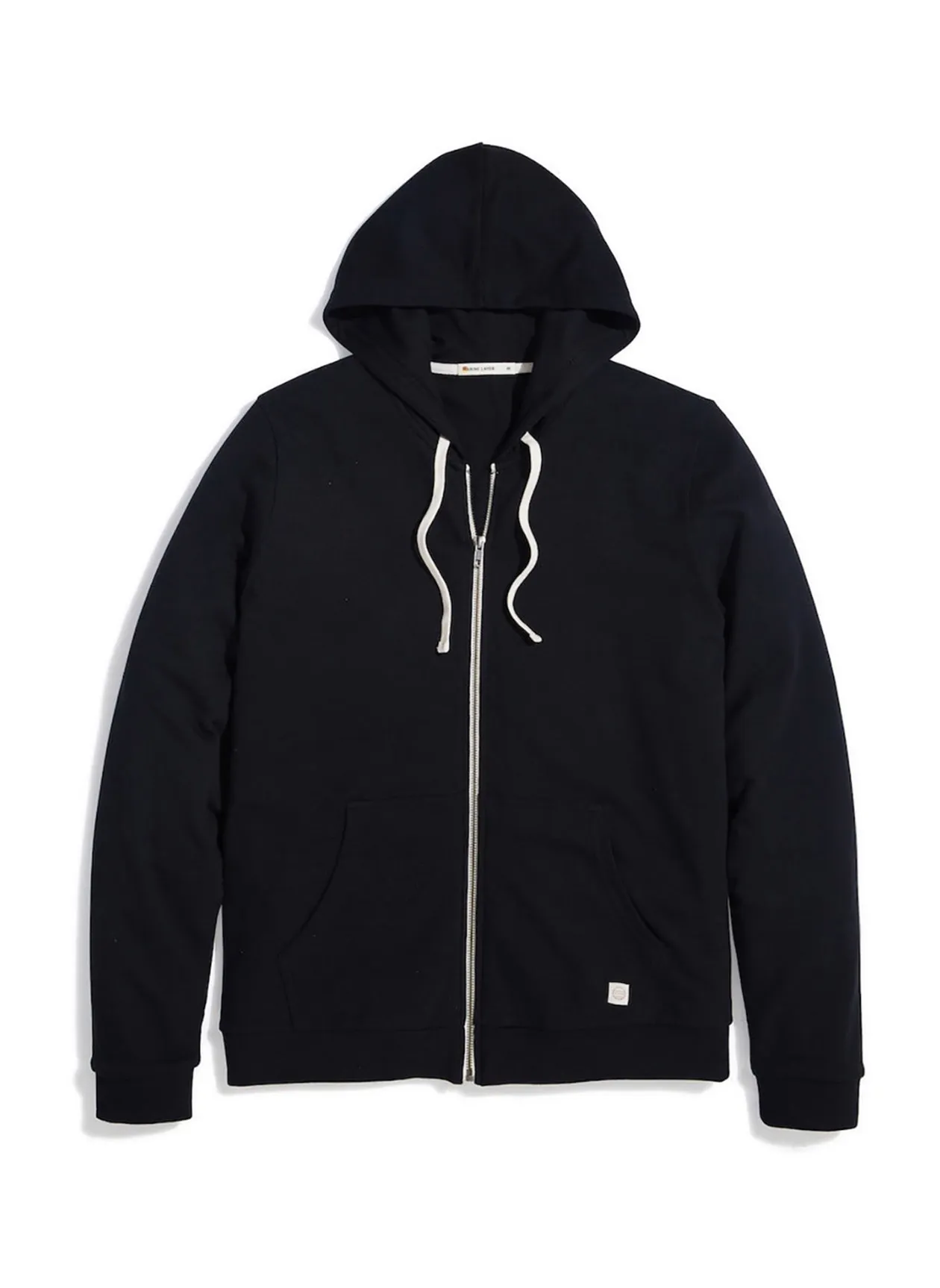 Marine Layer Black / Black Lining Men&#x27;s Lined Hoodie MLHZR3