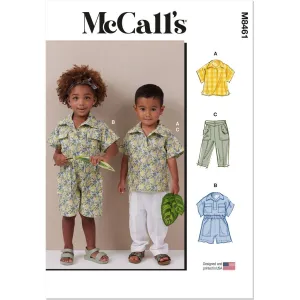 McCall's Pattern M8461 Toddlers' Top, Romper and Pants