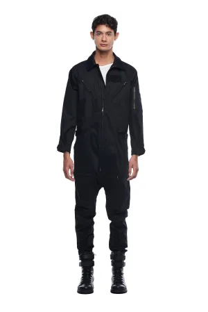 MILITARY JUMPSUIT IN BLACK