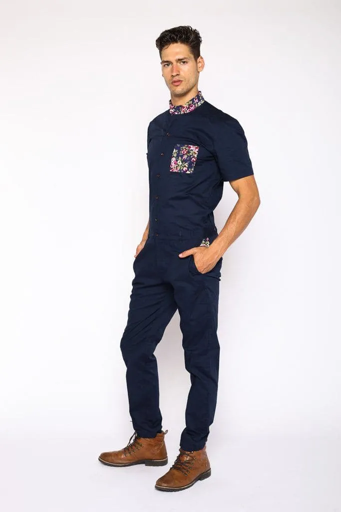 Navy Rosé Jumpsuit - Limited Edition