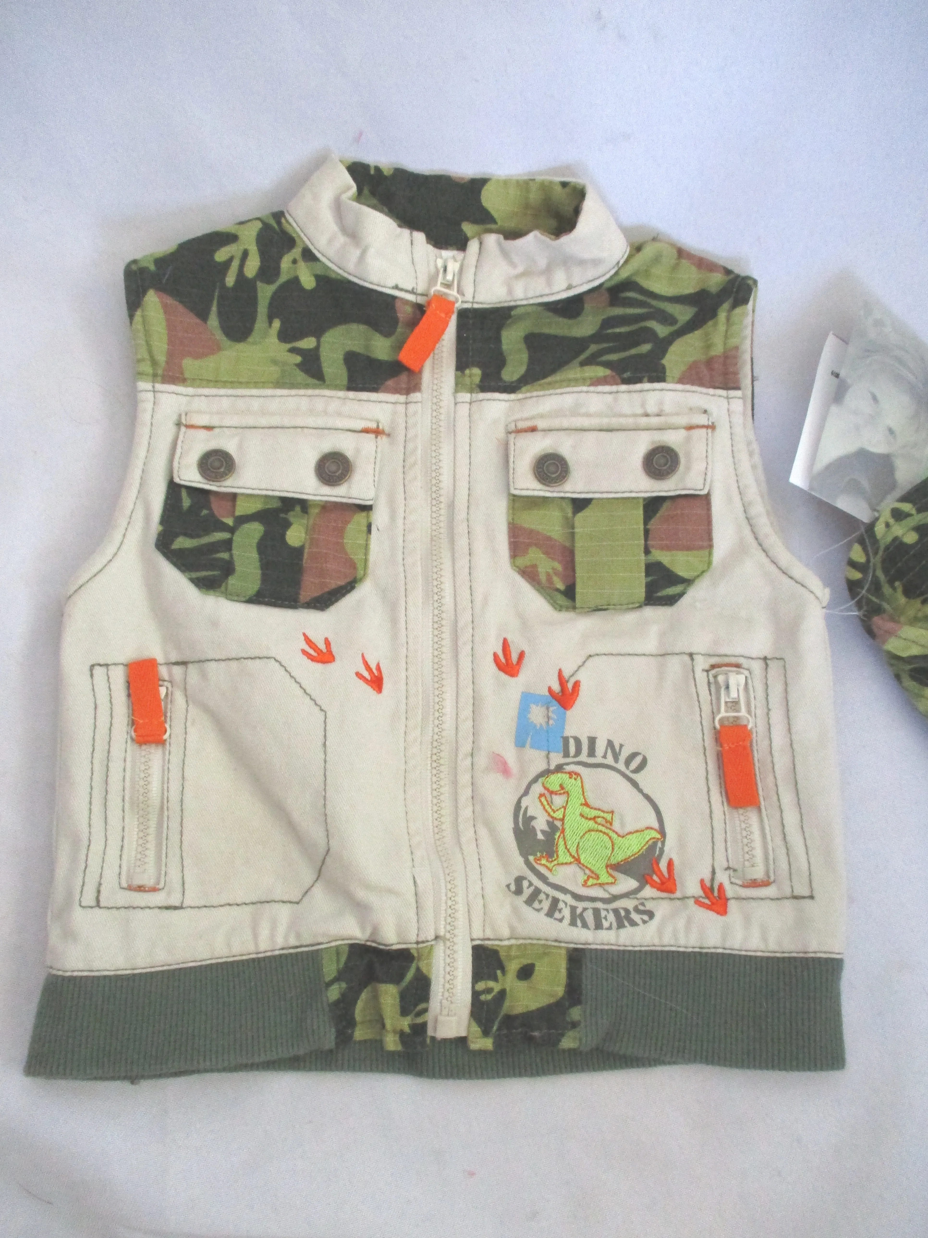 NEW NWT Set INFANT BABY FLAPDOODLES Vest Hat RADICAL RAINFOREST Hat Jacket 18M Desert Stone
