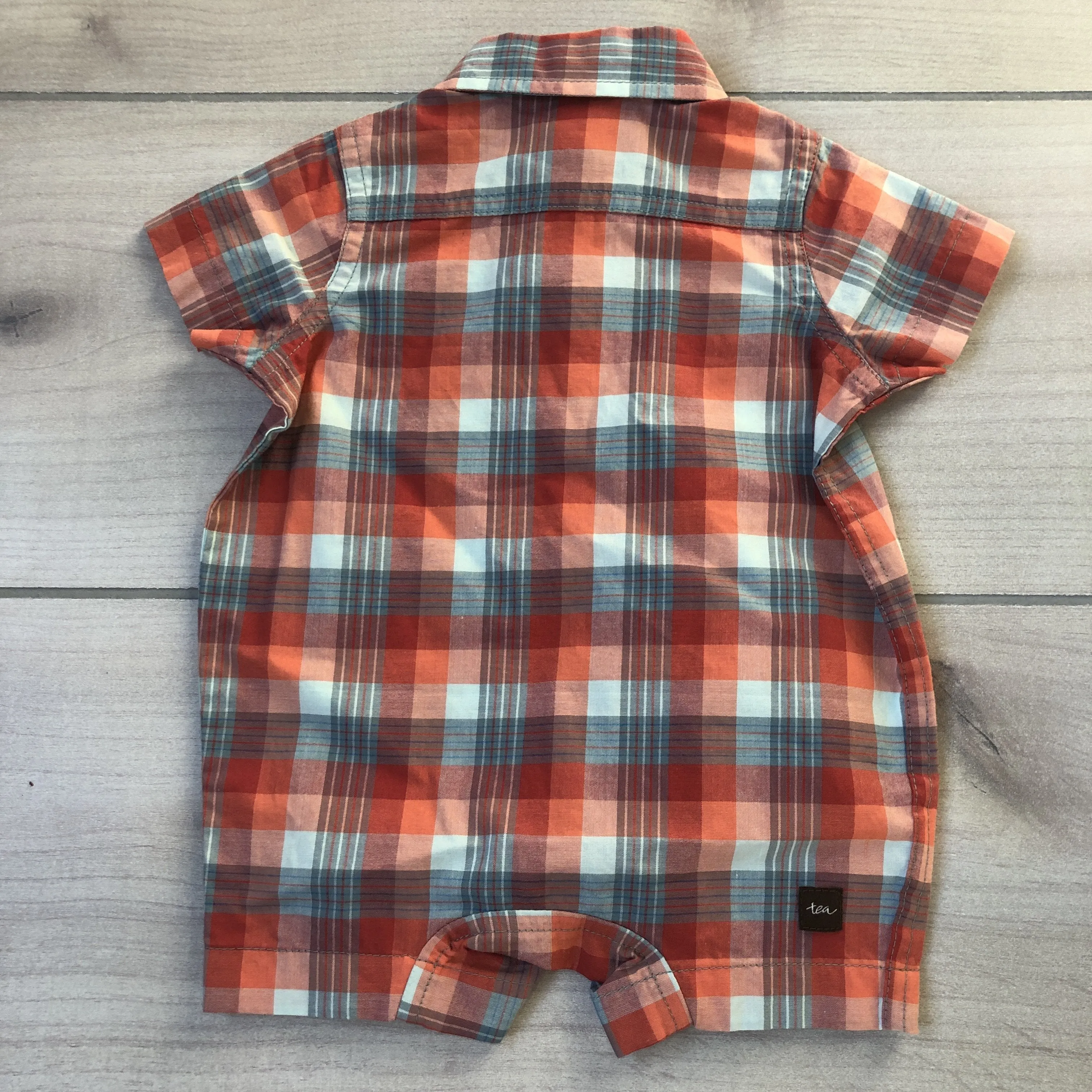 NEW Tea Collection Plaid Romper