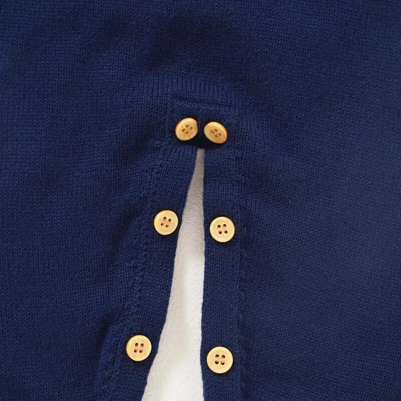 Newborn Baby Romper - Turn-down Collar One Piece (3-18M)
