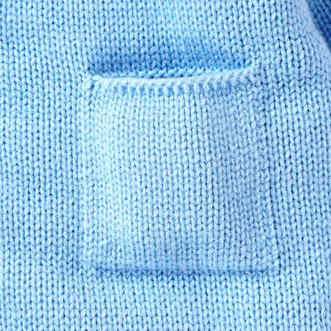 Nordic Knit Hooded Romper ❄️ Warm Fleece Lining (0-18M)
