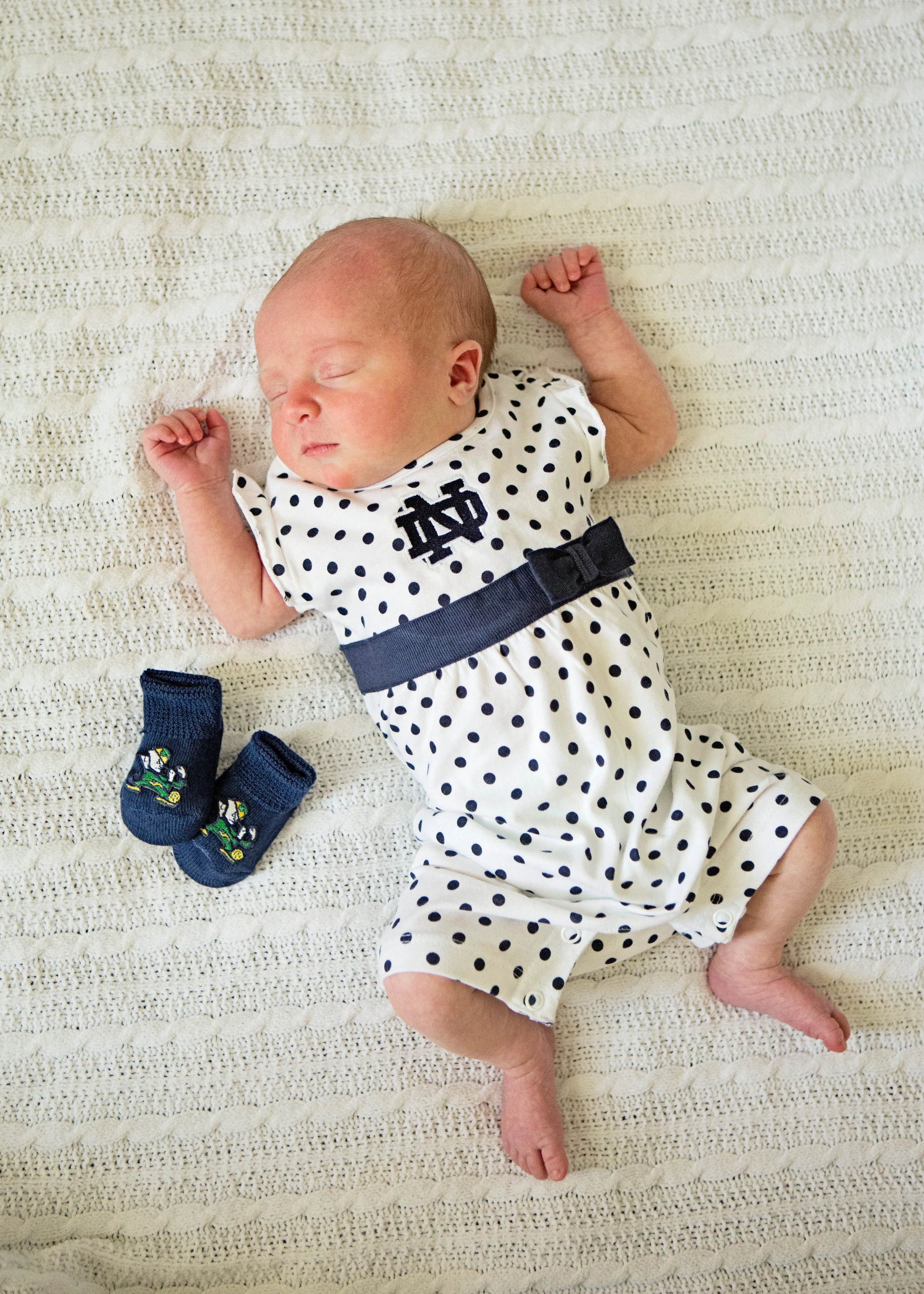 Notre Dame Pretty Polka Dot Romper