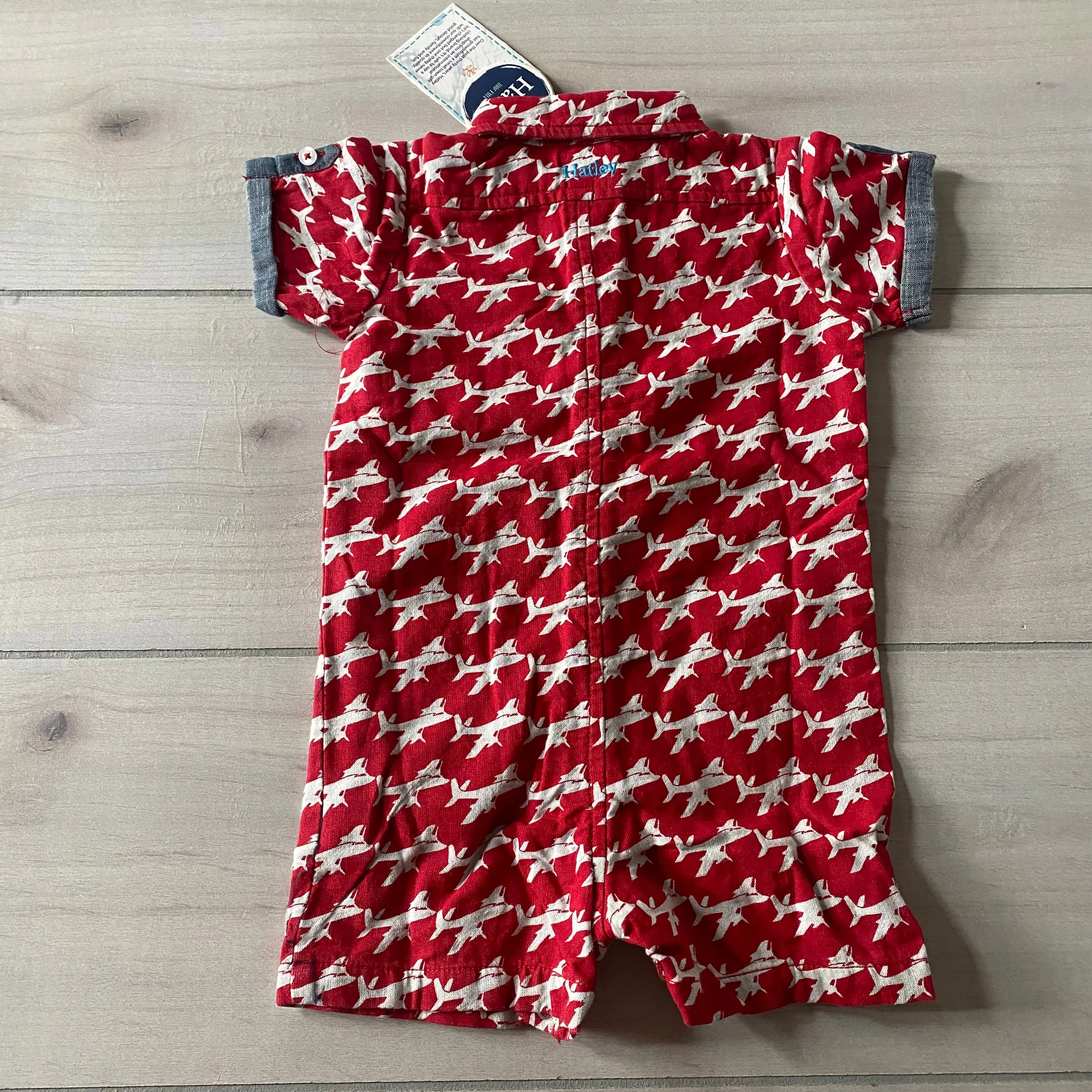 NWT Hatley Airplane Pattern Romper