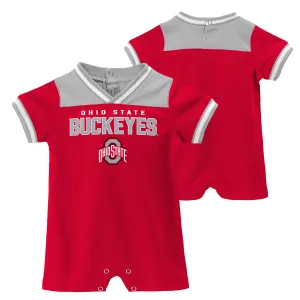 Ohio State Baby Boy Runback Romper