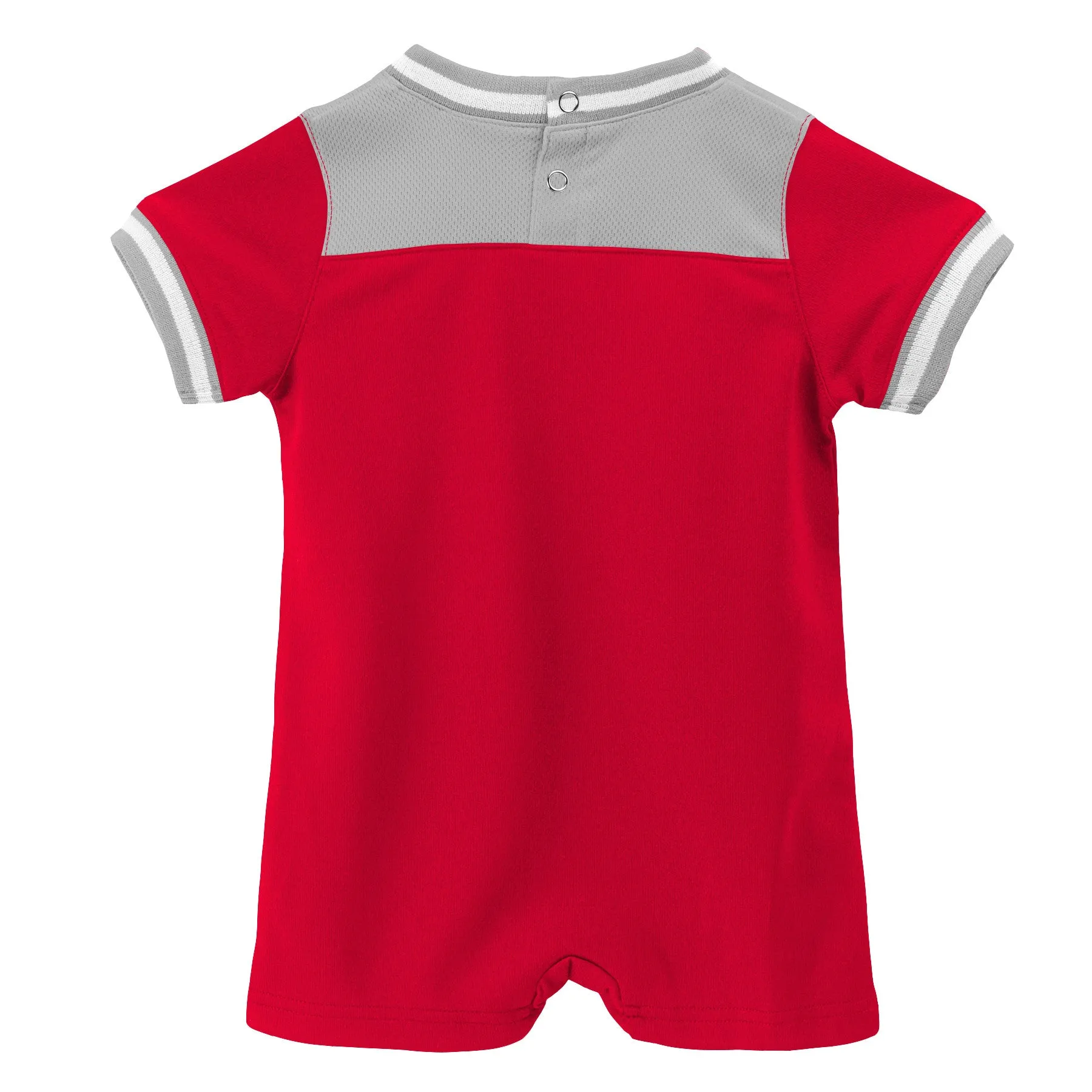 Ohio State Baby Boy Runback Romper