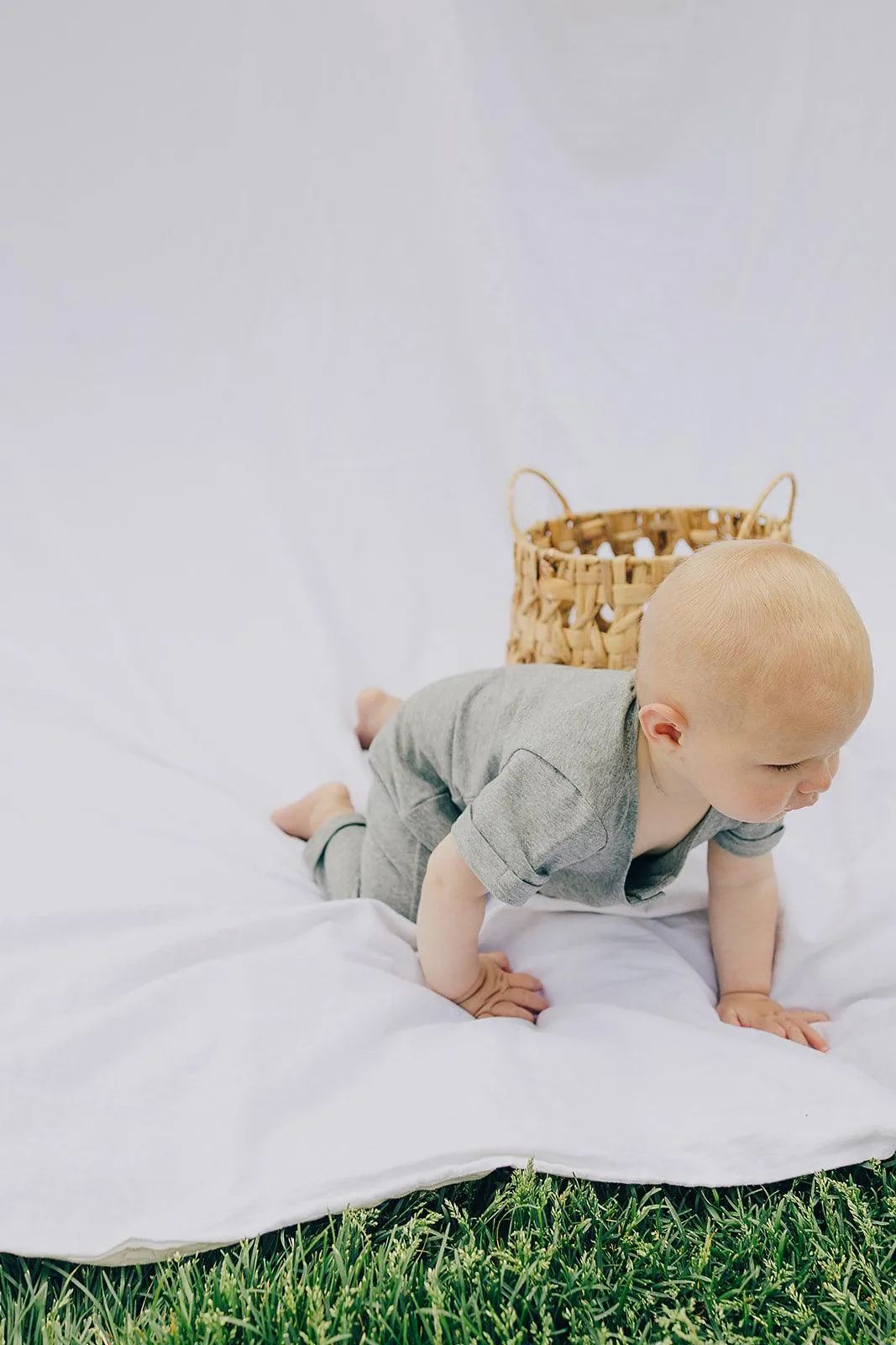 Organic Cotton Short Sleeve Terry Romper