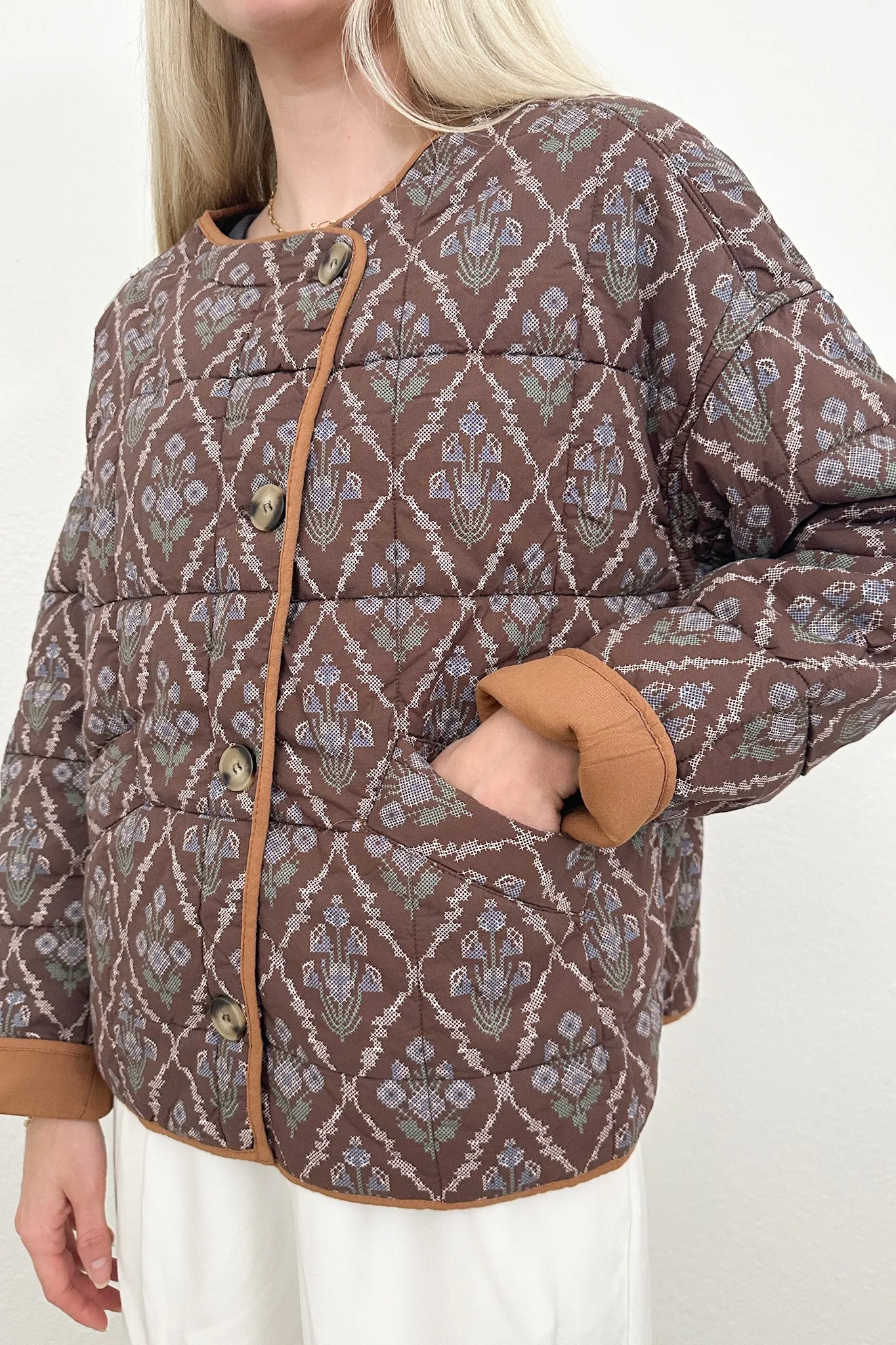 Paisley Quilted Floral Jacket