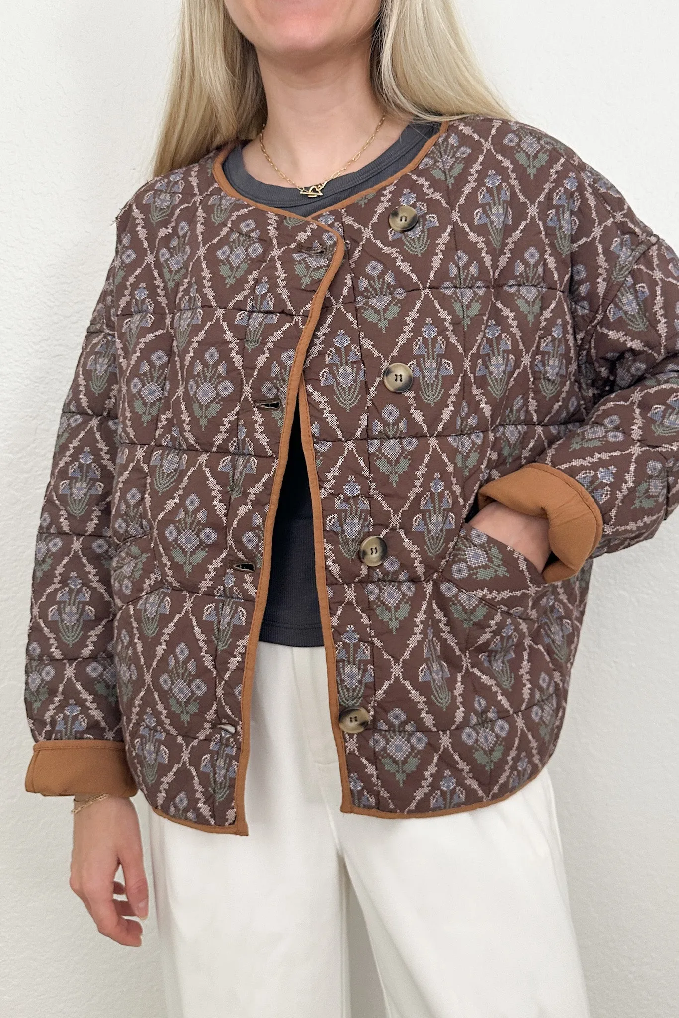 Paisley Quilted Floral Jacket