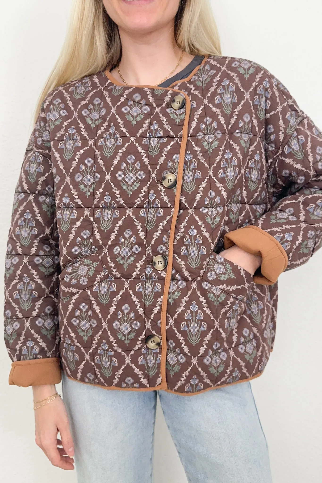 Paisley Quilted Floral Jacket