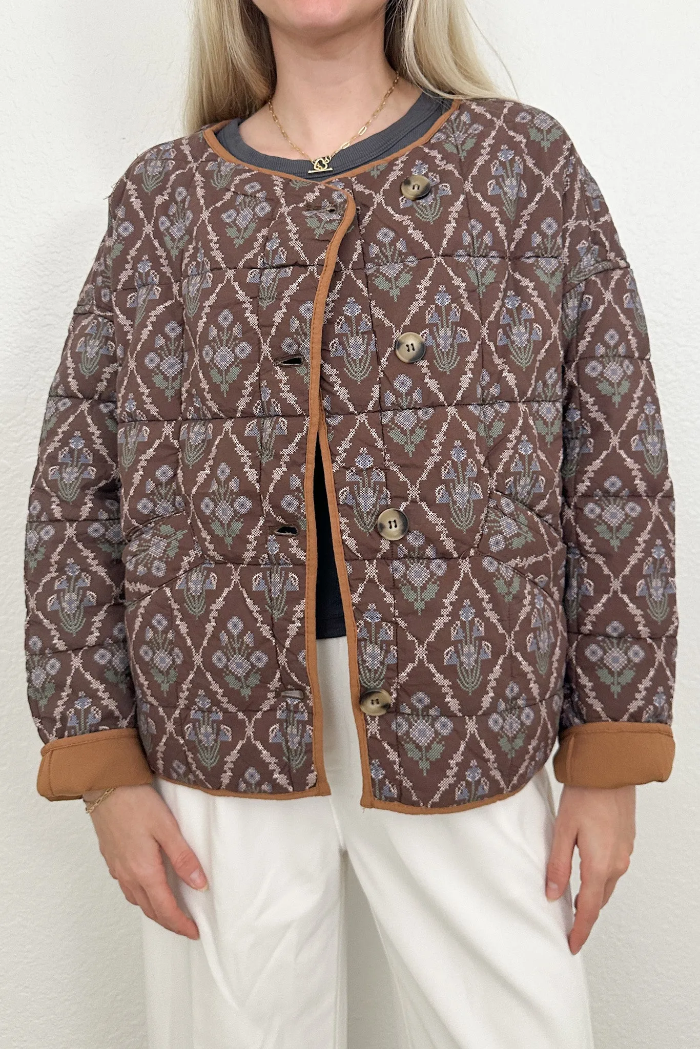 Paisley Quilted Floral Jacket