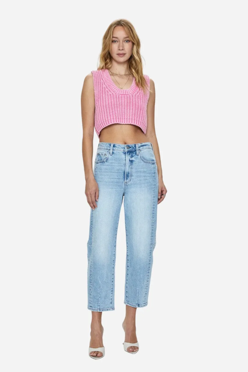 Pistola Eli High Rise Arched Leg Jeans in Sun Kissed