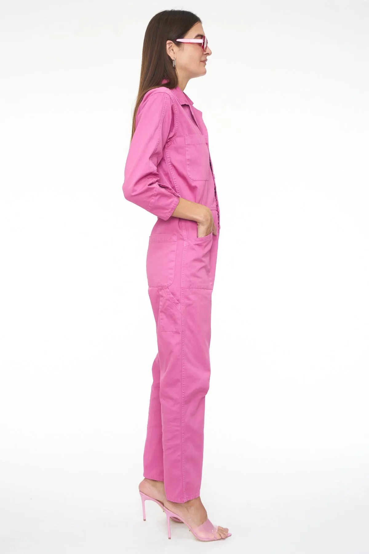 Pistola Tanner Long Sleeve Field Worker Jumpsuit - Fuschia