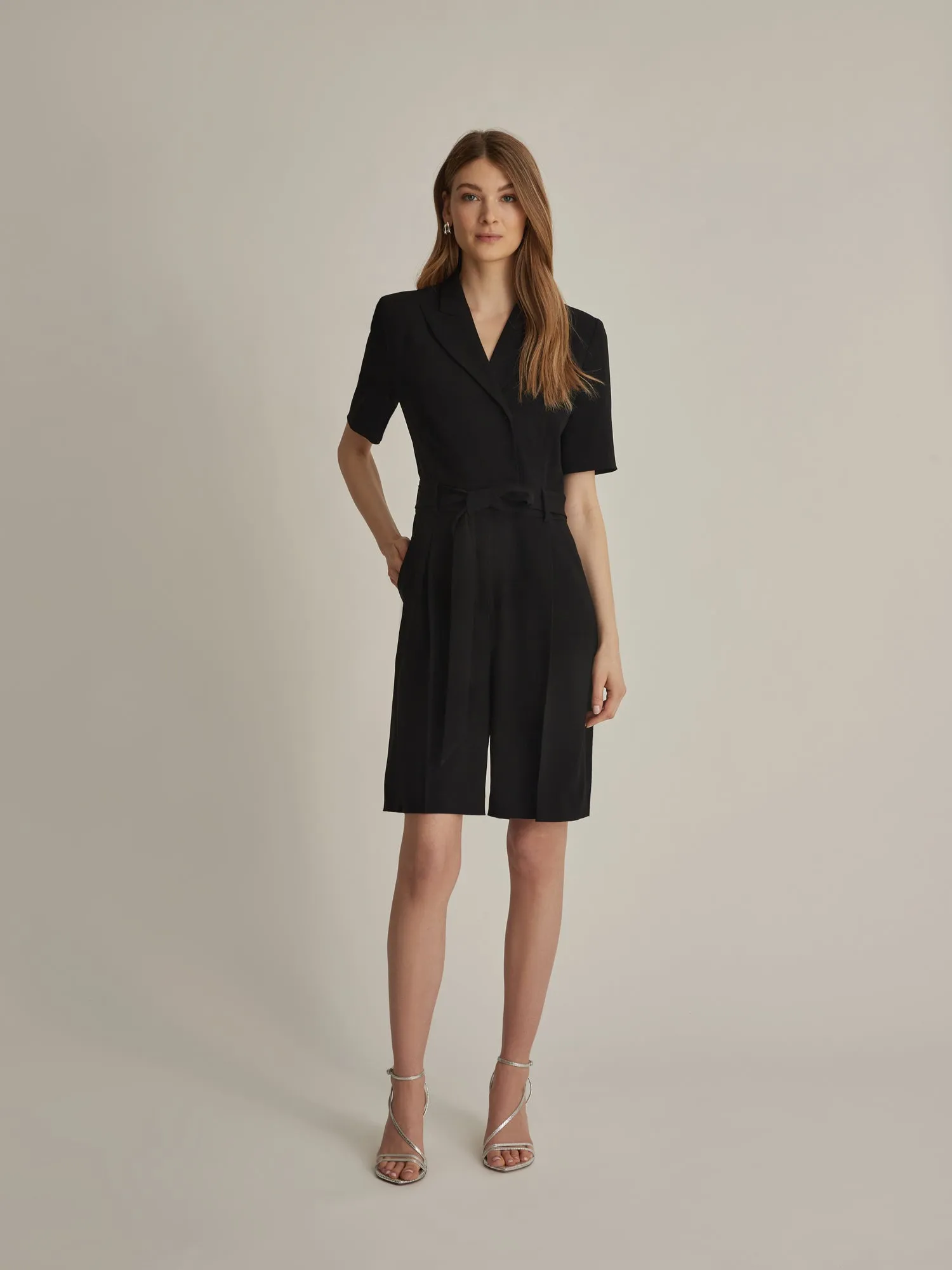 Pleated romper