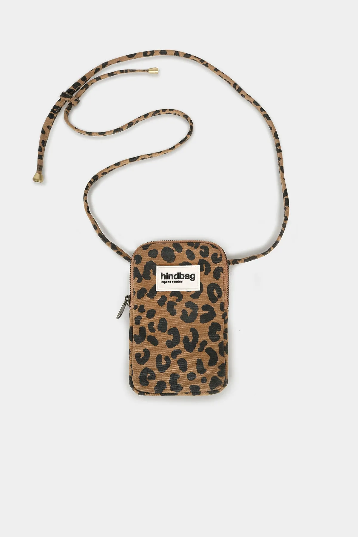 Pochette téléphone Bill Léopard cannelle