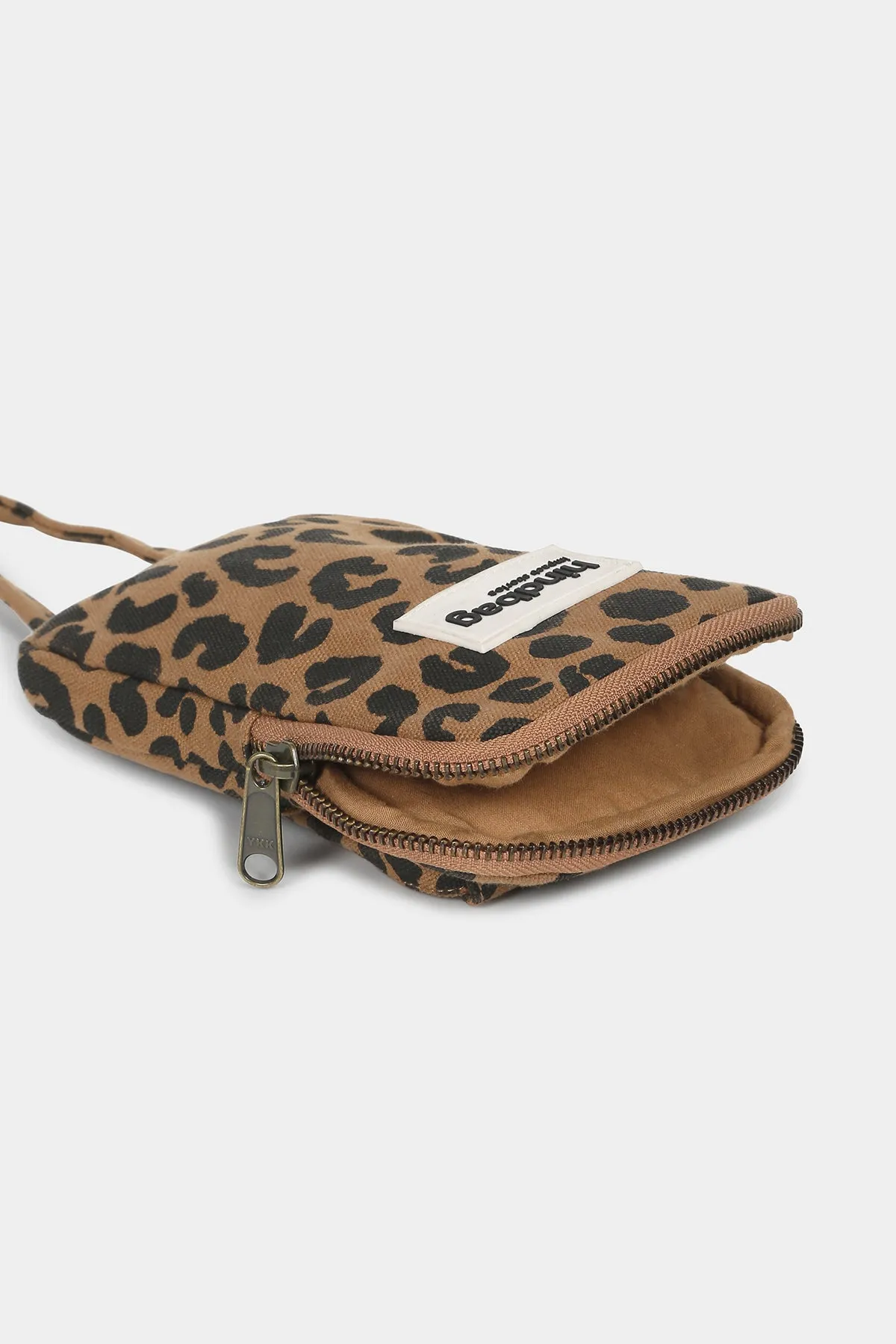 Pochette téléphone Bill Léopard cannelle
