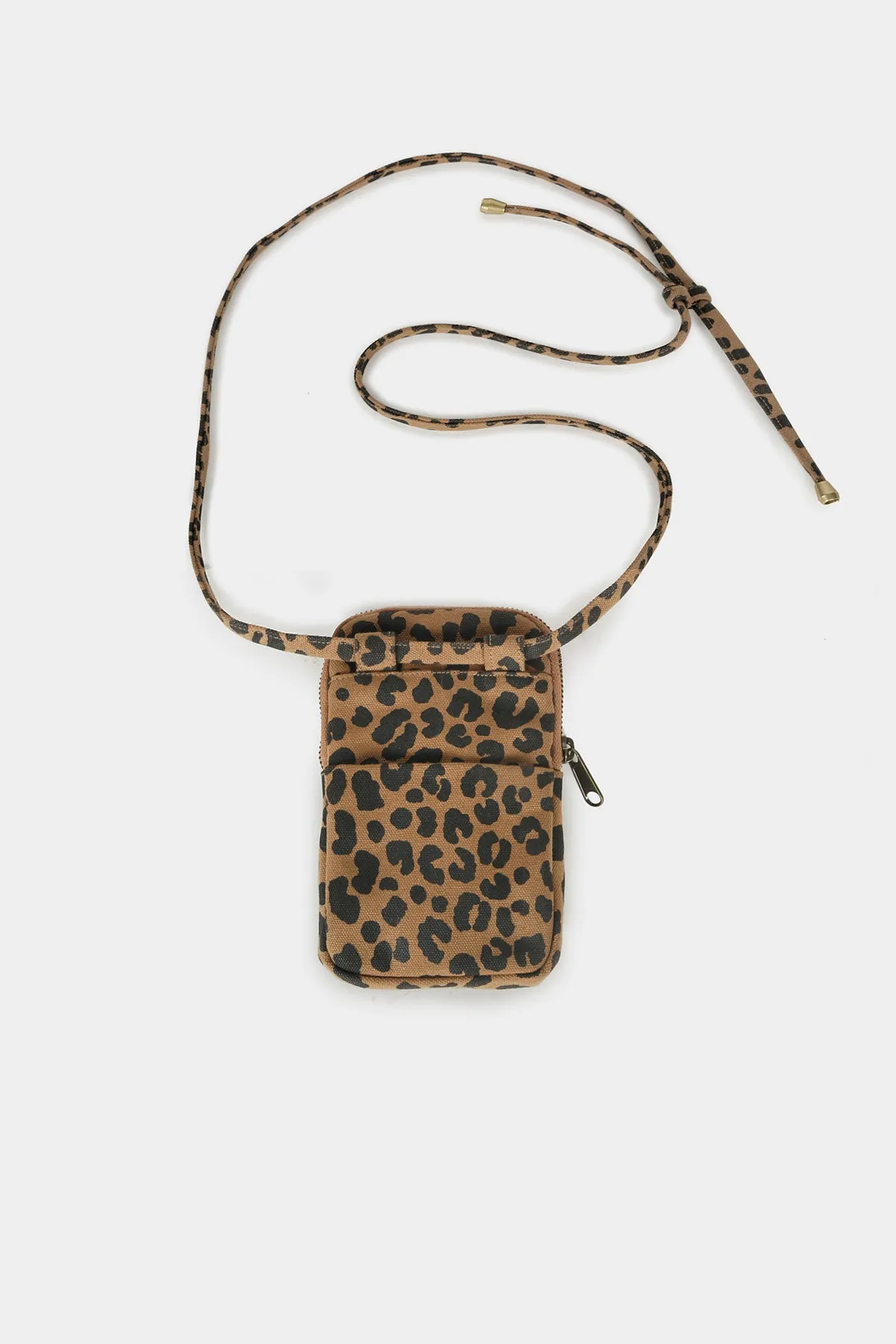 Pochette téléphone Bill Léopard cannelle