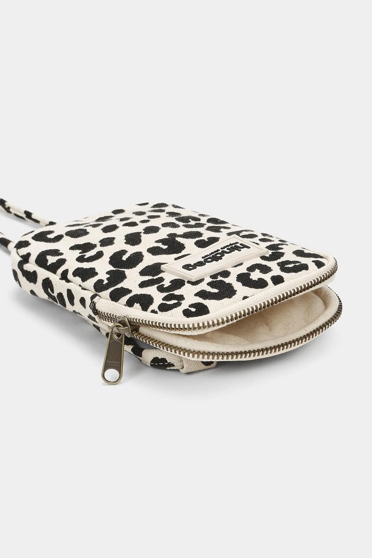Pochette téléphone Bill Léopard écru