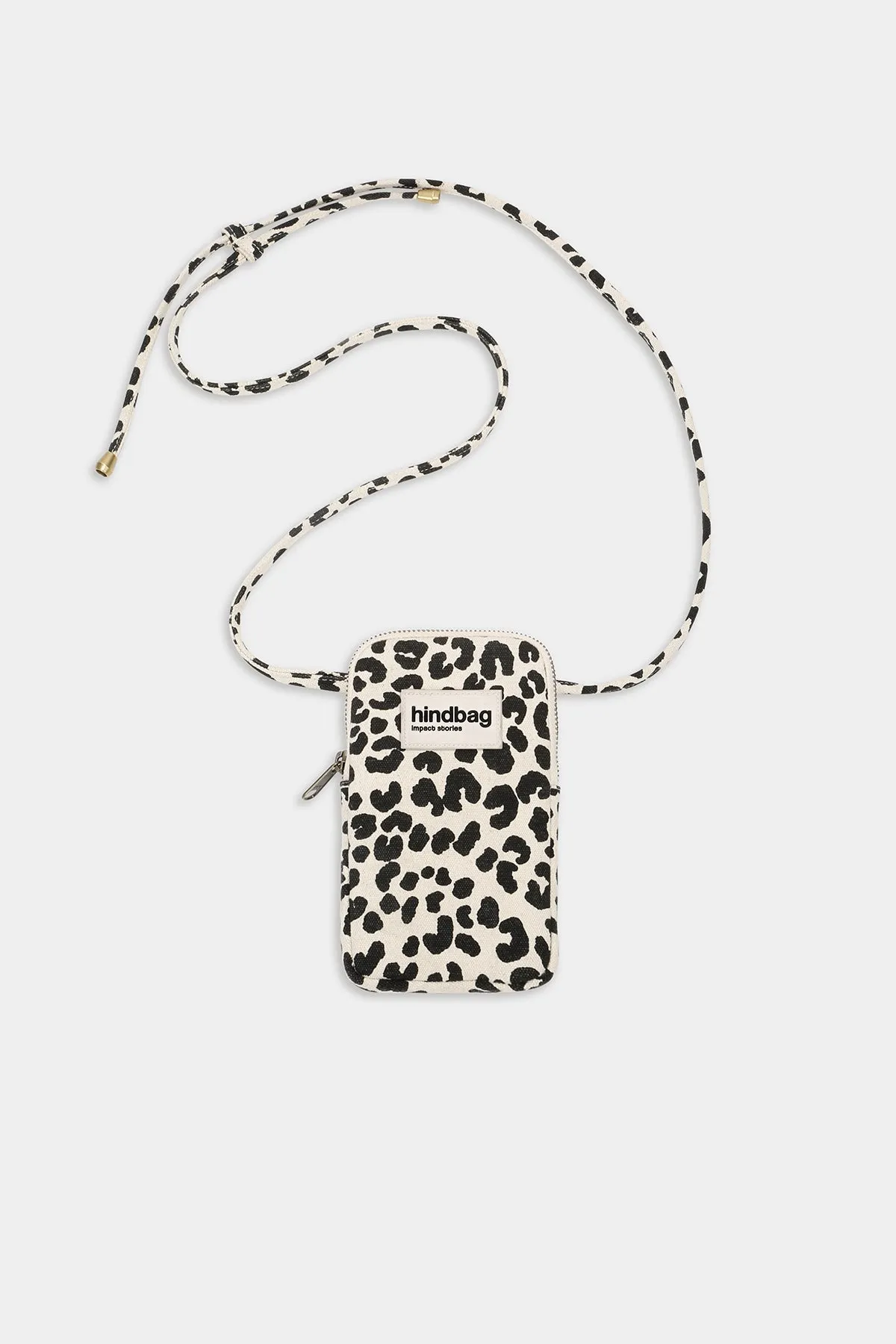 Pochette téléphone Bill Léopard écru