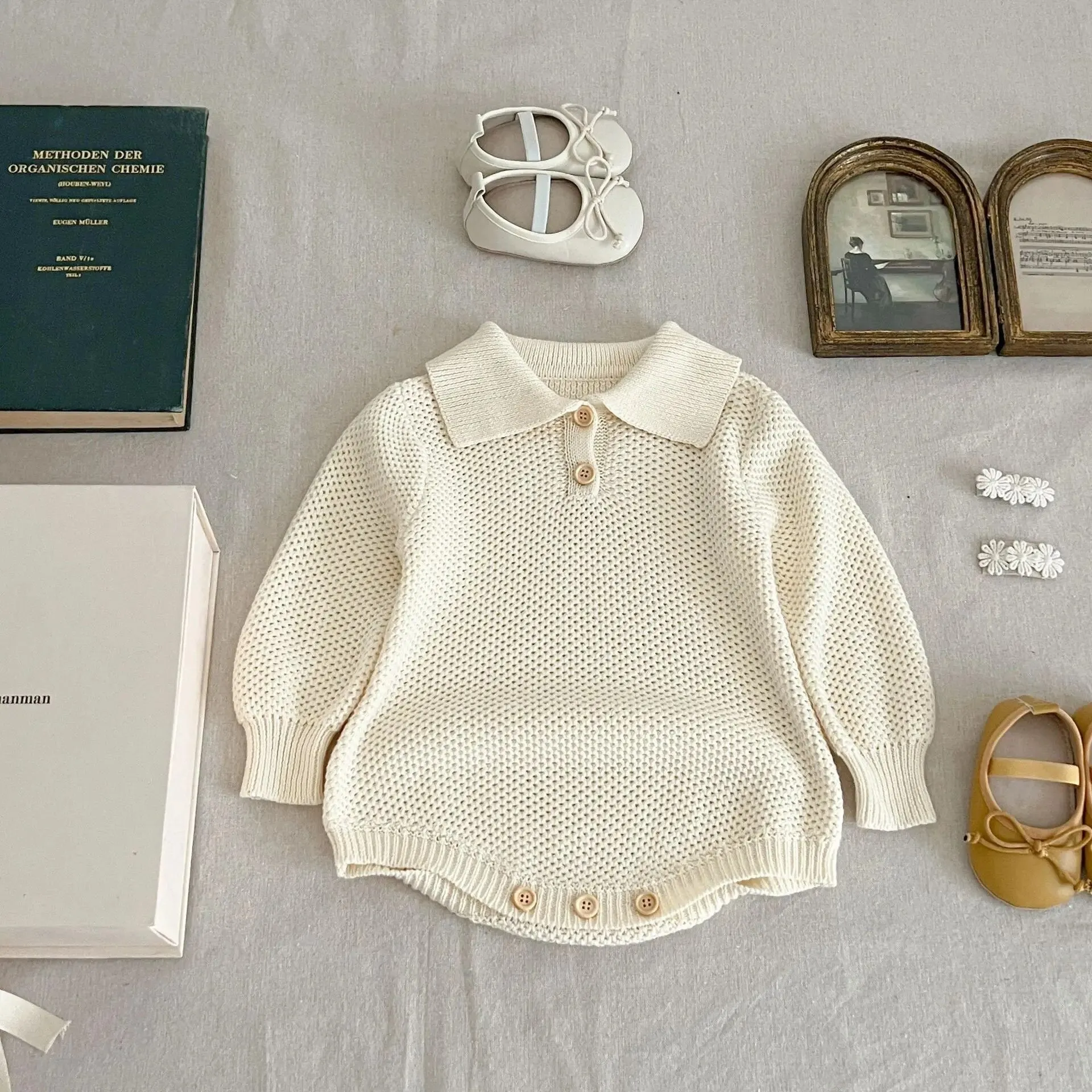 Pointelle Knit Romper