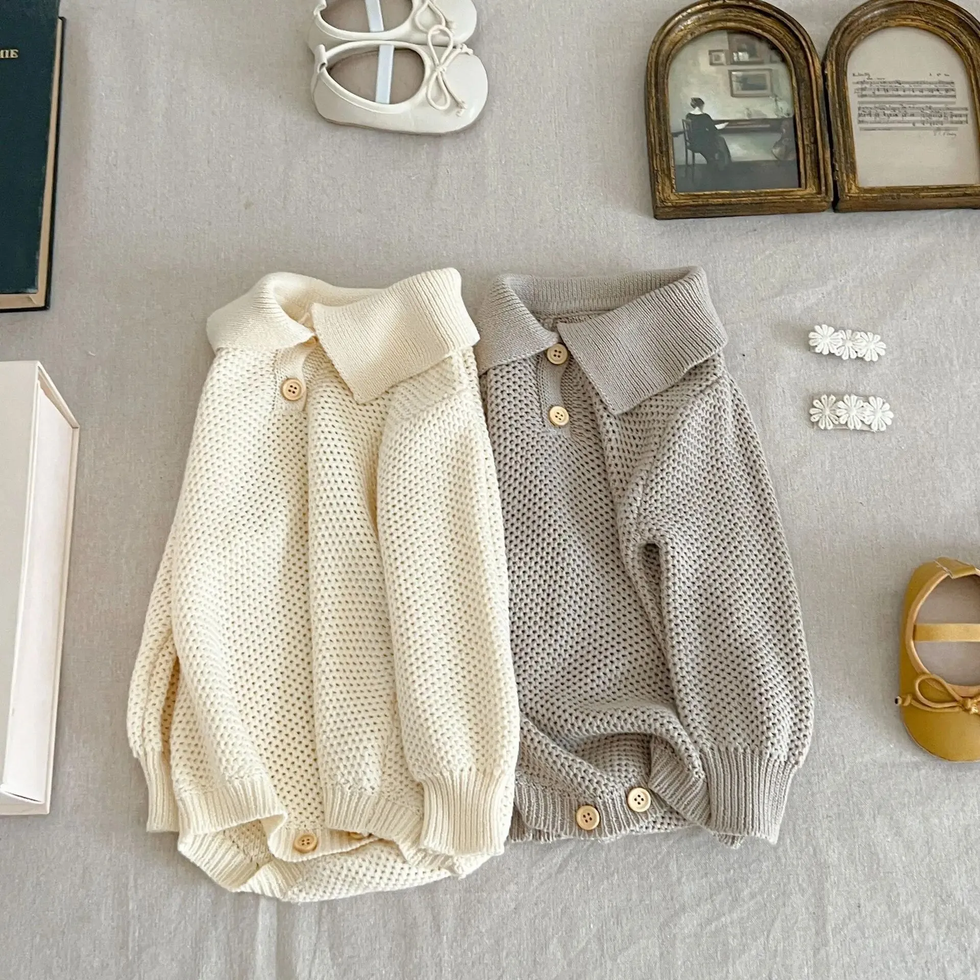 Pointelle Knit Romper