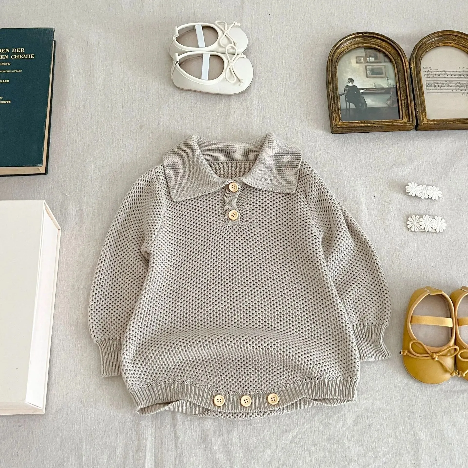 Pointelle Knit Romper