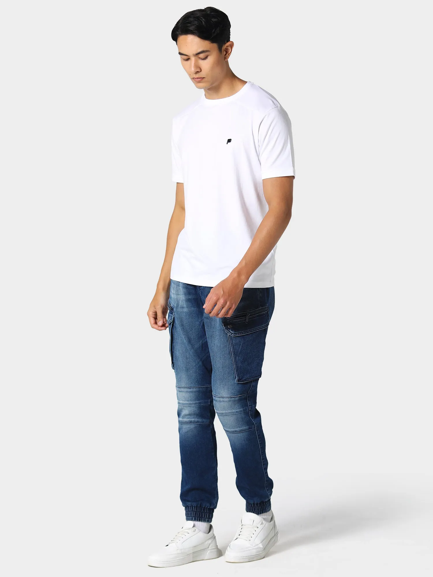 Police Ware 537 Cargo Denim Blue Jeans