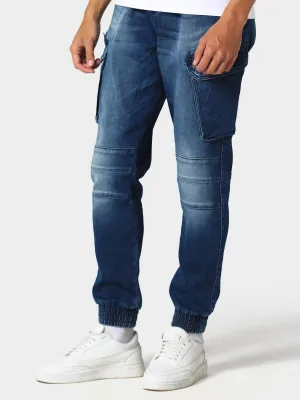 Police Ware 537 Cargo Denim Blue Jeans