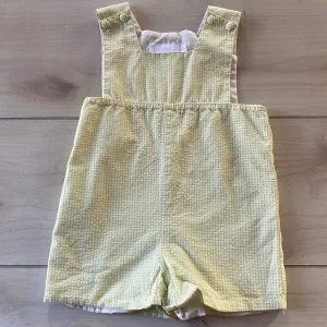 Precious Once Green Seersucker Short John Romper