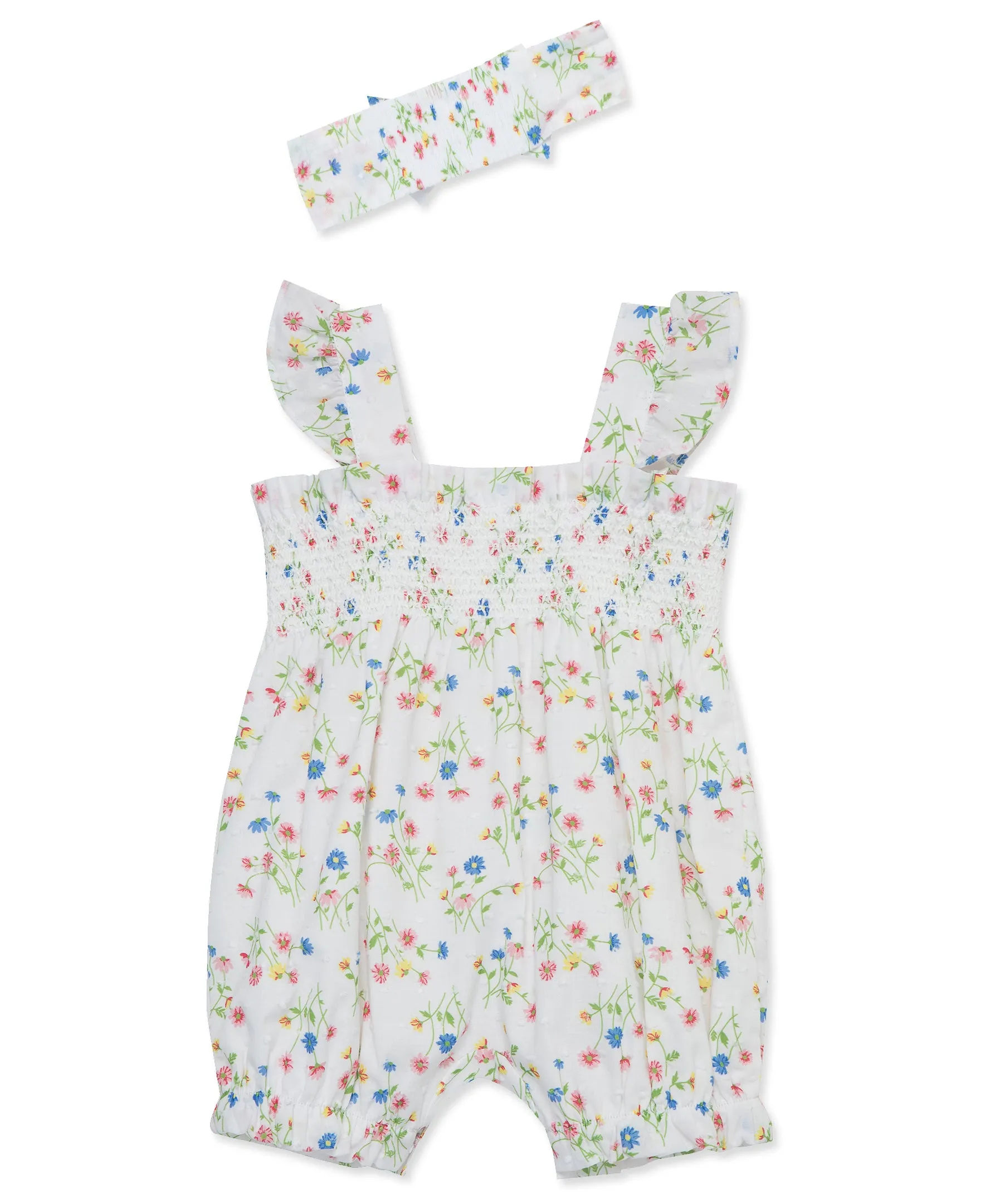 Pretty Flowers Bubble Romper & Headband Set