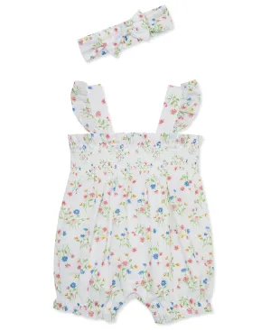 Pretty Flowers Bubble Romper & Headband Set